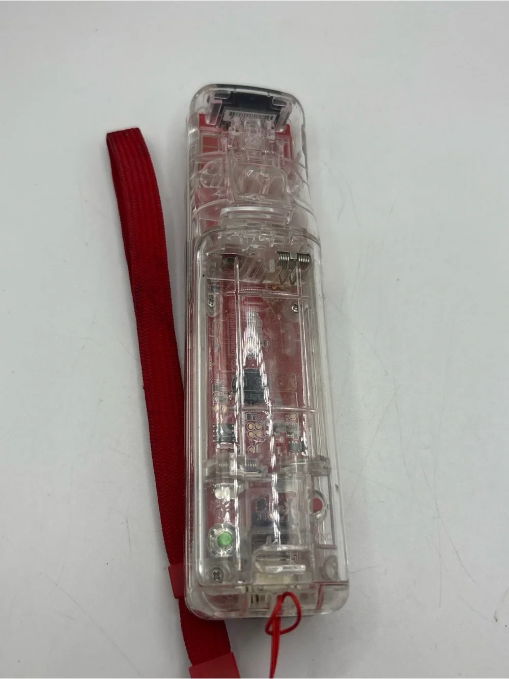 Afterglow Wii Remote Controller Clear Red Motion Plus LED Lights Tested Working